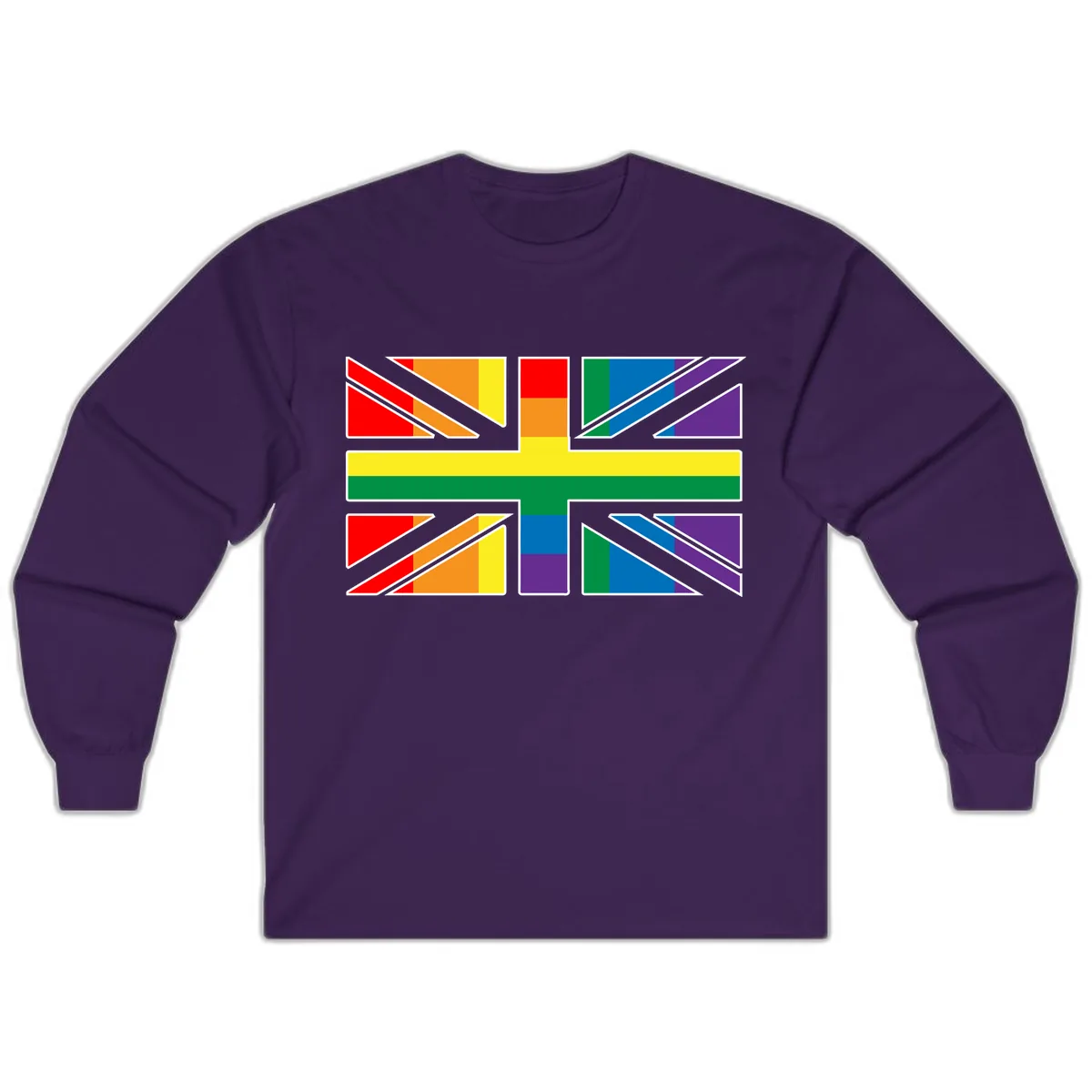 Rainbow Pride Geometric Mosaic Long Sleeve in Purple