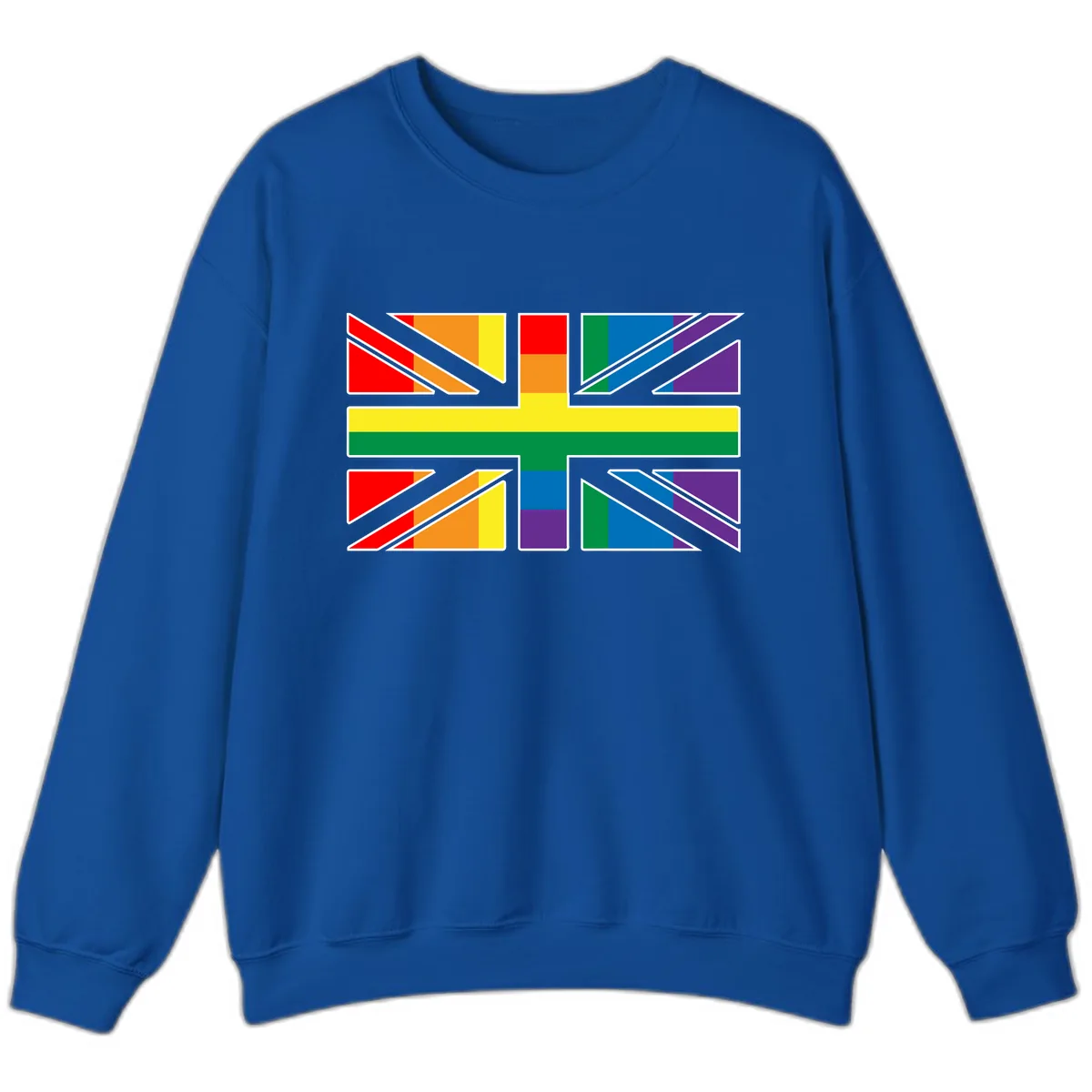 Rainbow Pride Geometric Mosaic Sweatshirt in Royal