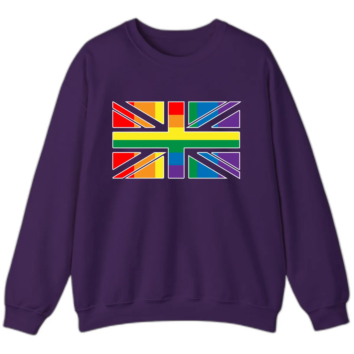 Rainbow Pride Geometric Mosaic Sweatshirt in Purple