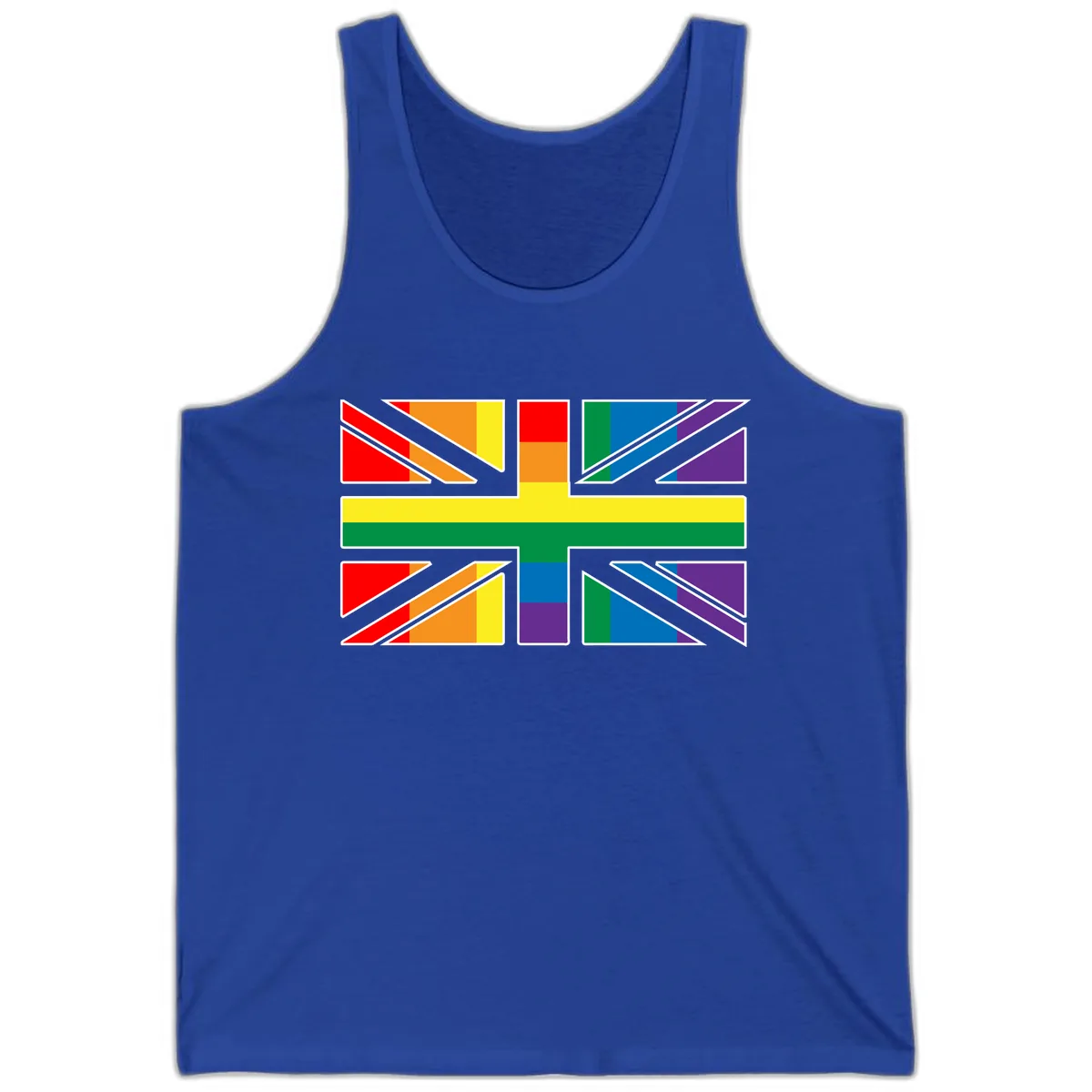Rainbow Pride Geometric Mosaic Tank in True Royal