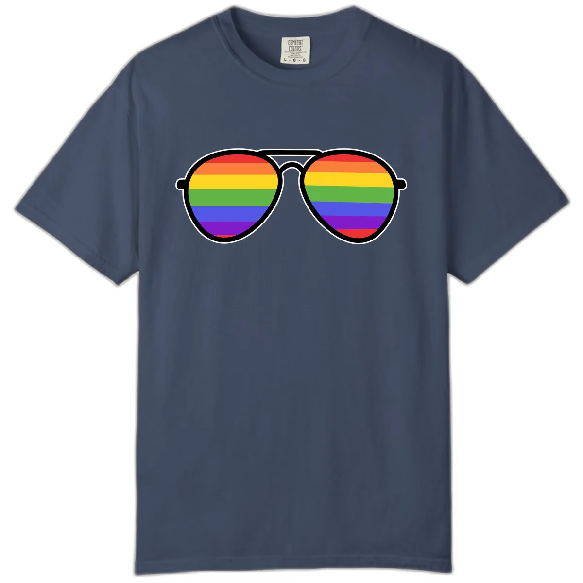 Rainbow Pride Glasses Comfort Color in Midnight