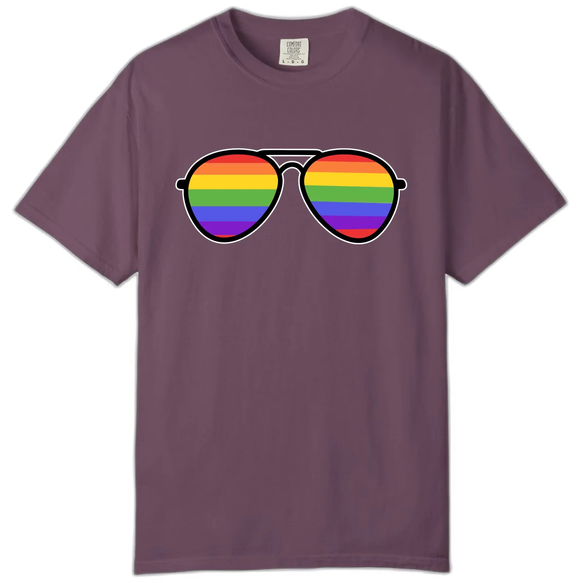 Rainbow Pride Glasses Comfort Color in Berry