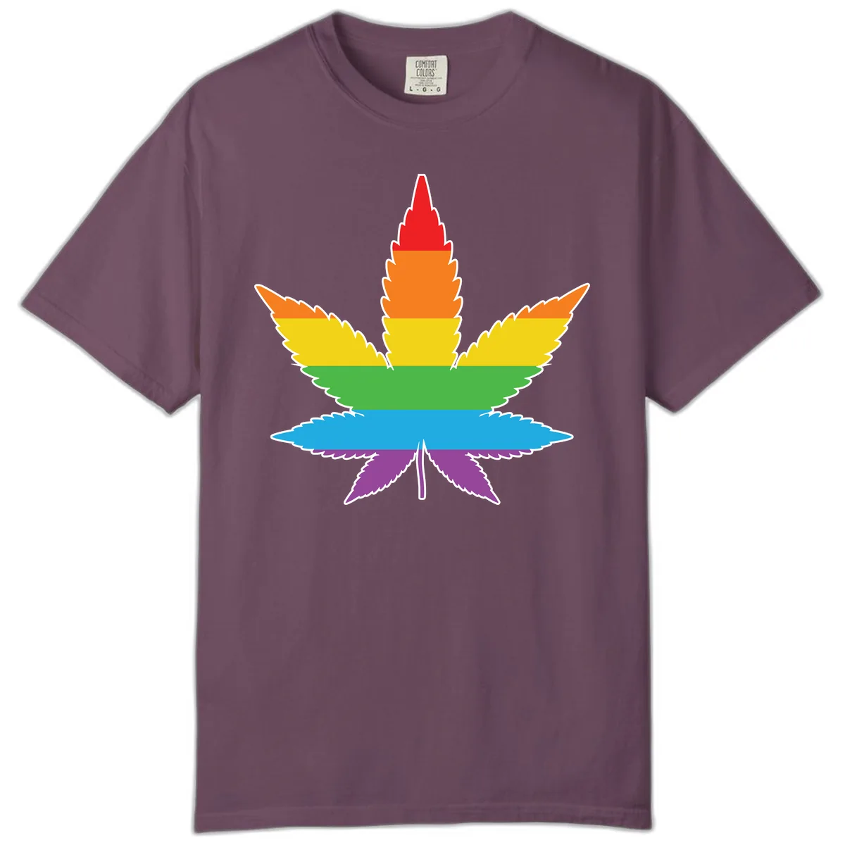 Rainbow Pride Leaf Comfort Color in Berry
