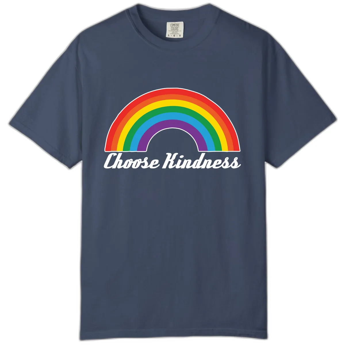 Choose Kindness Rainbow Comfort Color in Midnight