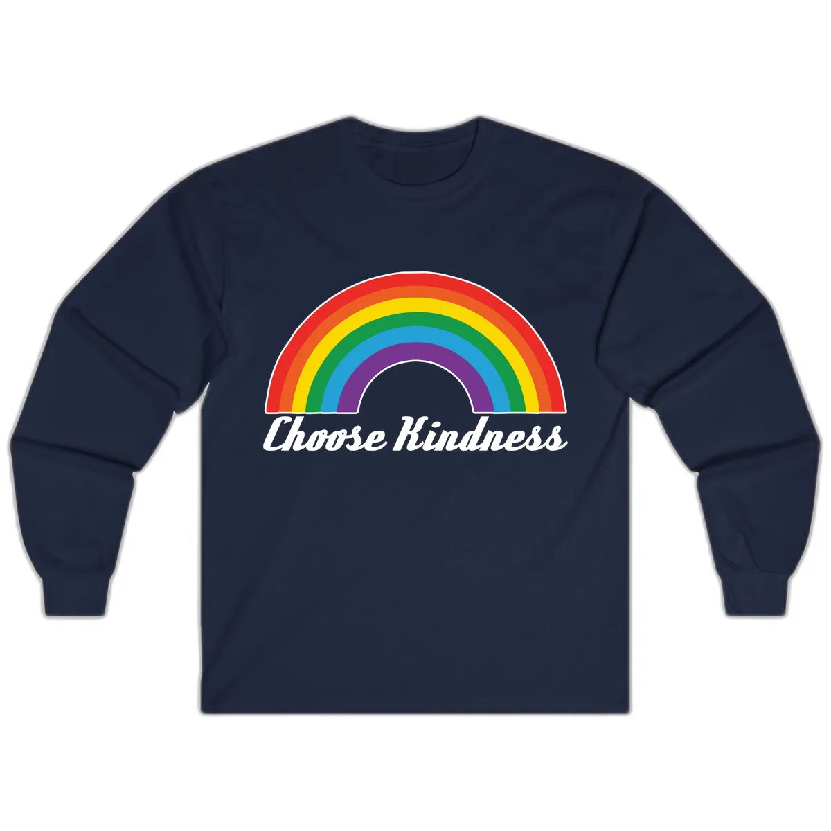 Choose Kindness Rainbow Long Sleeve in Navy
