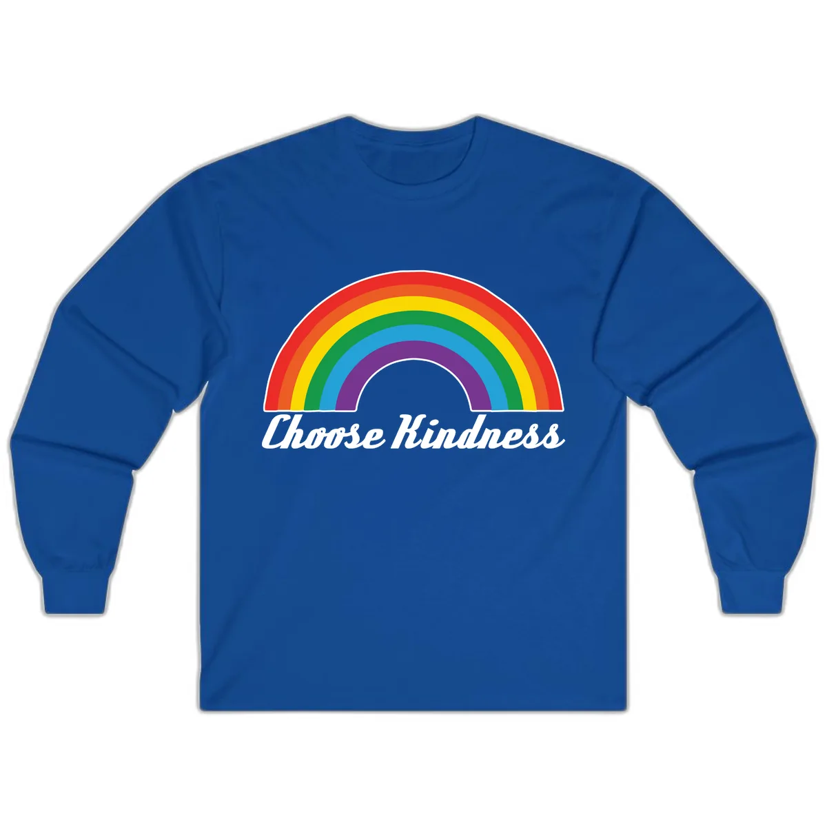 Choose Kindness Rainbow Long Sleeve in Royal