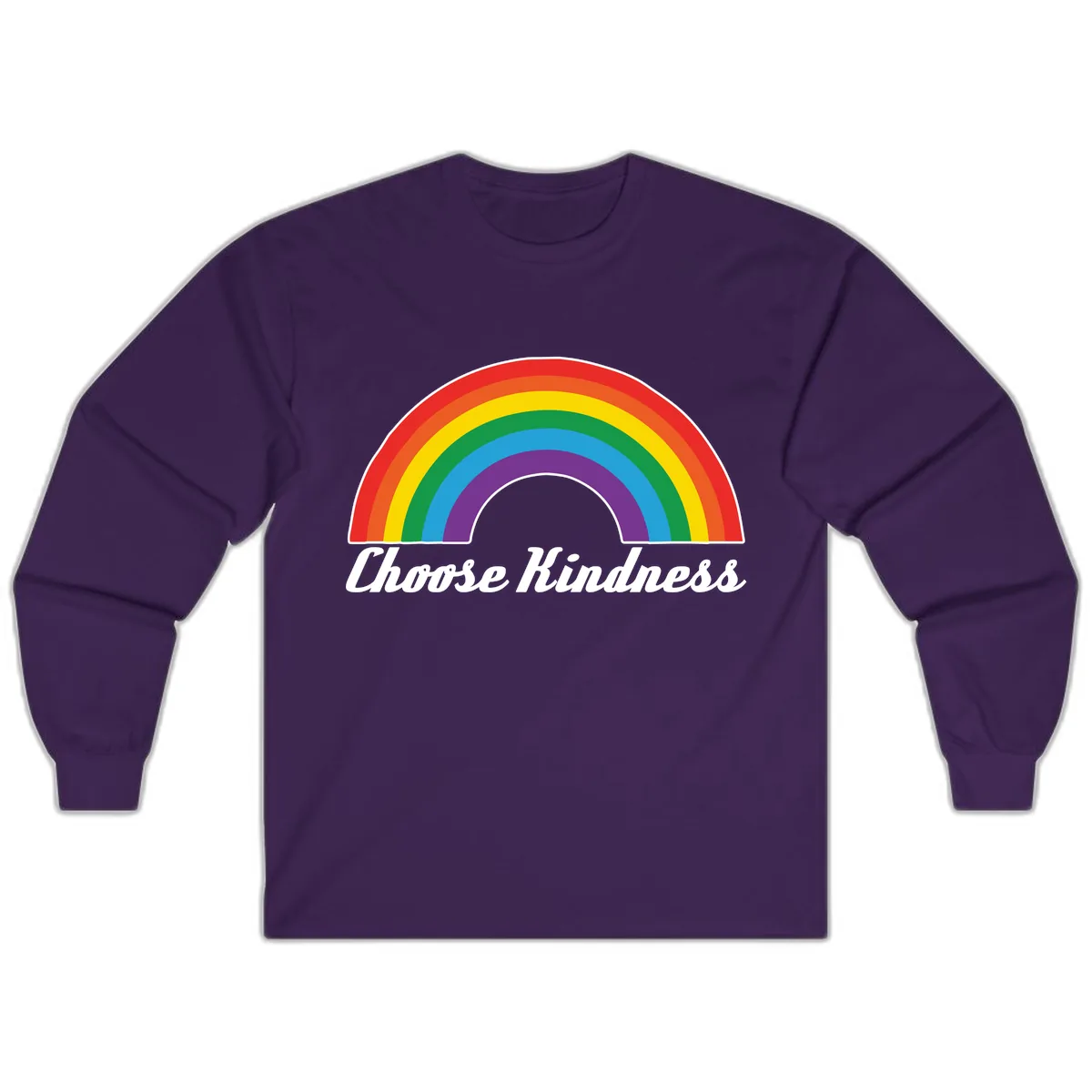 Choose Kindness Rainbow Long Sleeve in Purple