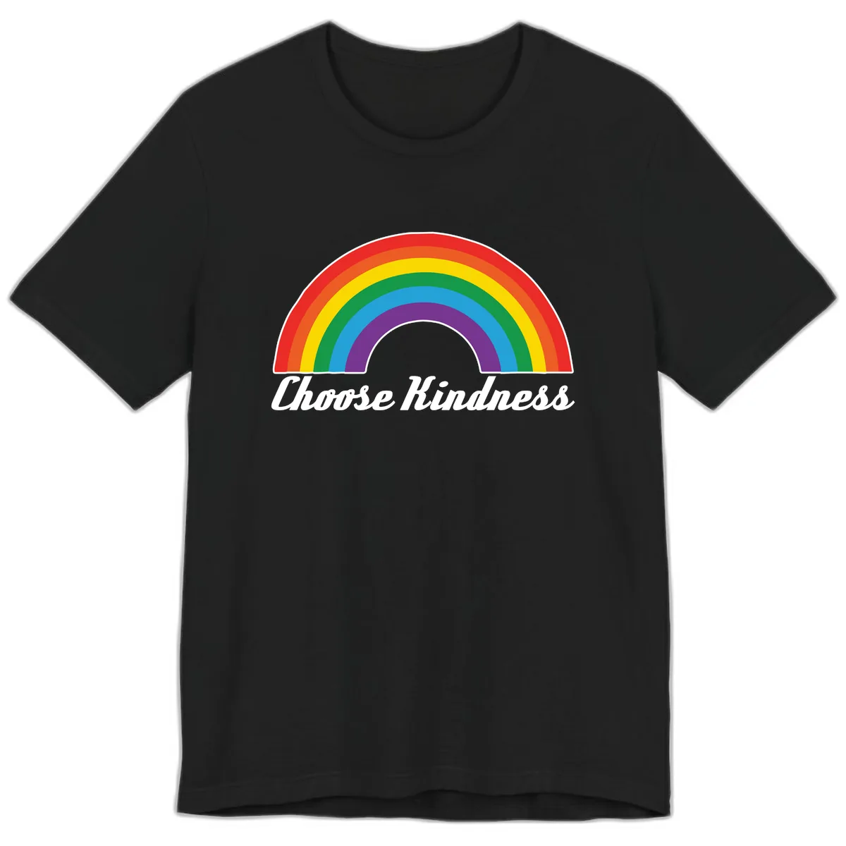 Choose Kindness Rainbow Premium T-Shirt in Black