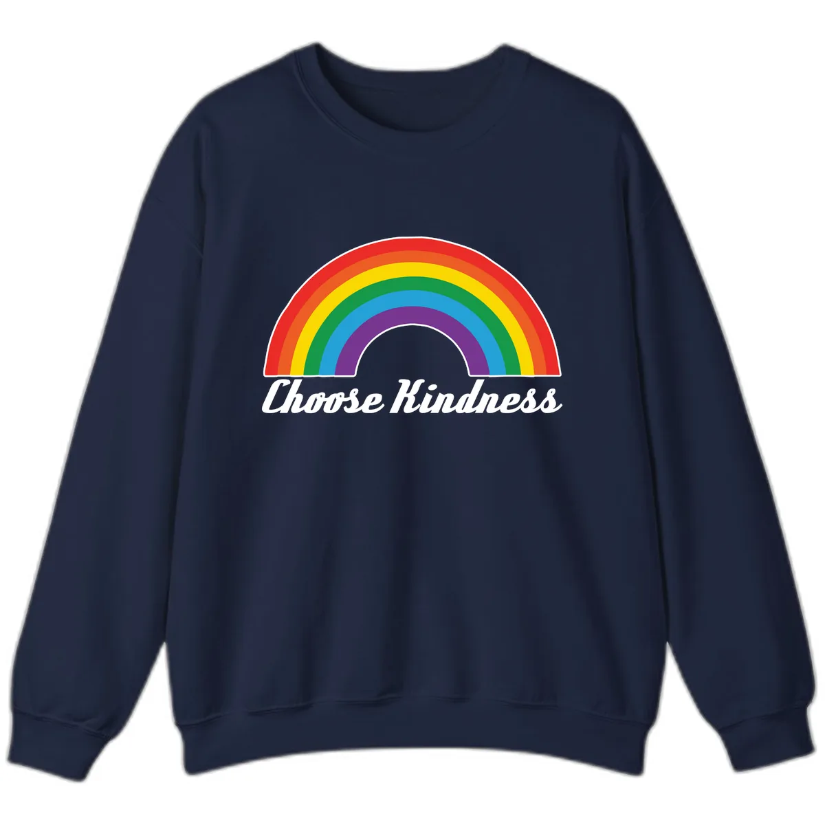 Choose Kindness Rainbow Sweatshirt in Navy