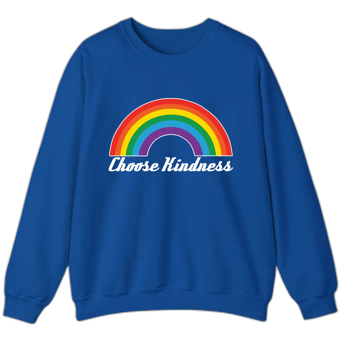 Choose Kindness Rainbow Sweatshirt in Royal