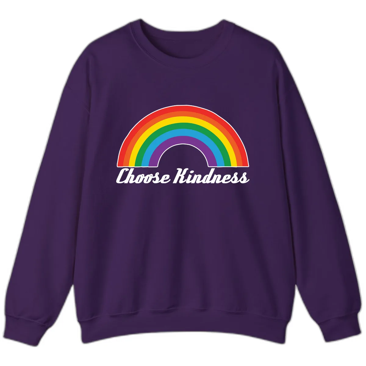 Choose Kindness Rainbow Sweatshirt in Purple