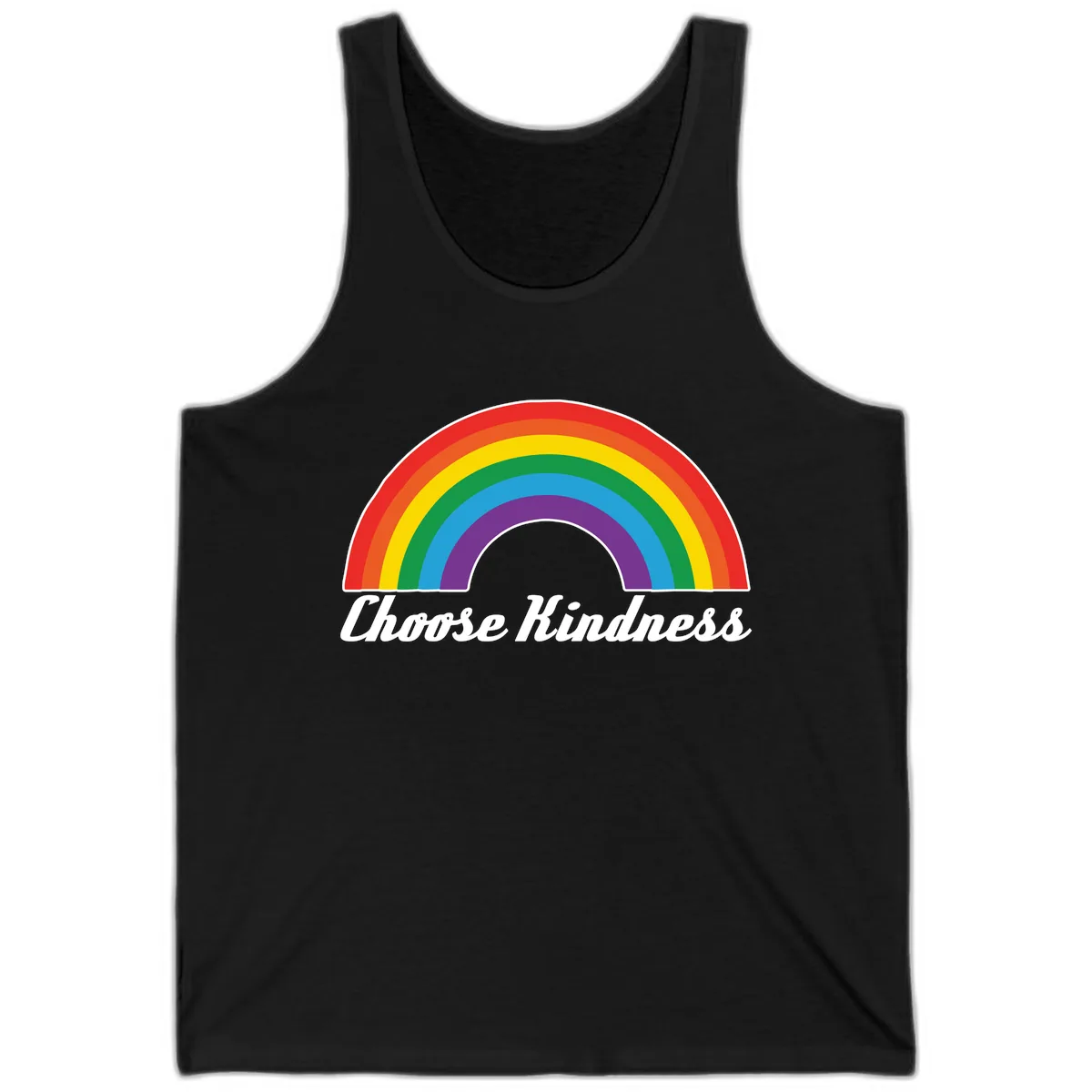 Choose Kindness Rainbow Tank in Black
