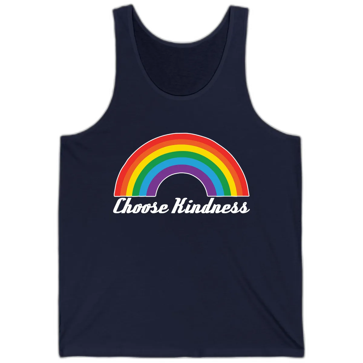 Choose Kindness Rainbow Tank in Navy