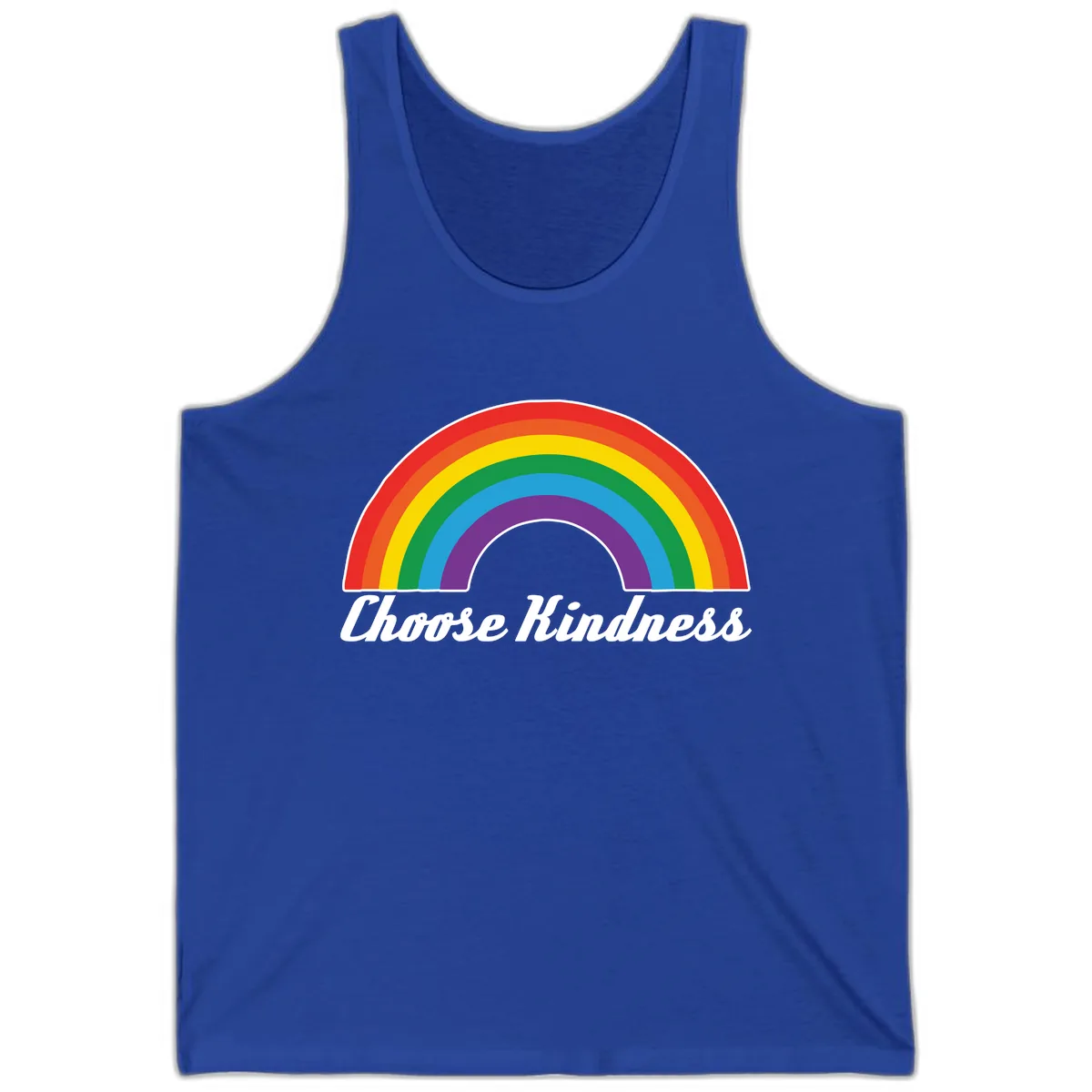 Choose Kindness Rainbow Tank in True Royal
