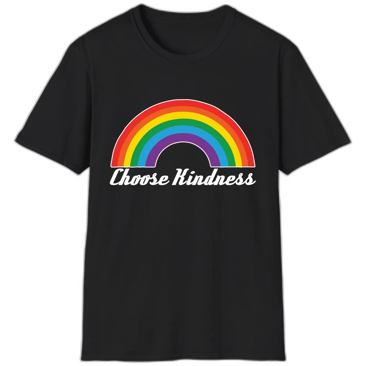 Choose Kindness Rainbow T-Shirt in Black