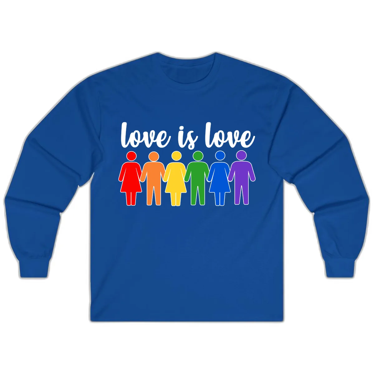 Love Is Love Rainbow Unity Long Sleeve in Royal