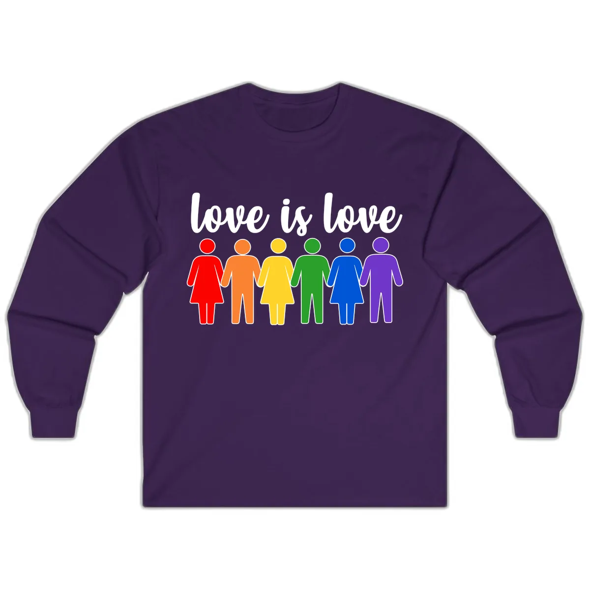 Love Is Love Rainbow Unity Long Sleeve in Purple