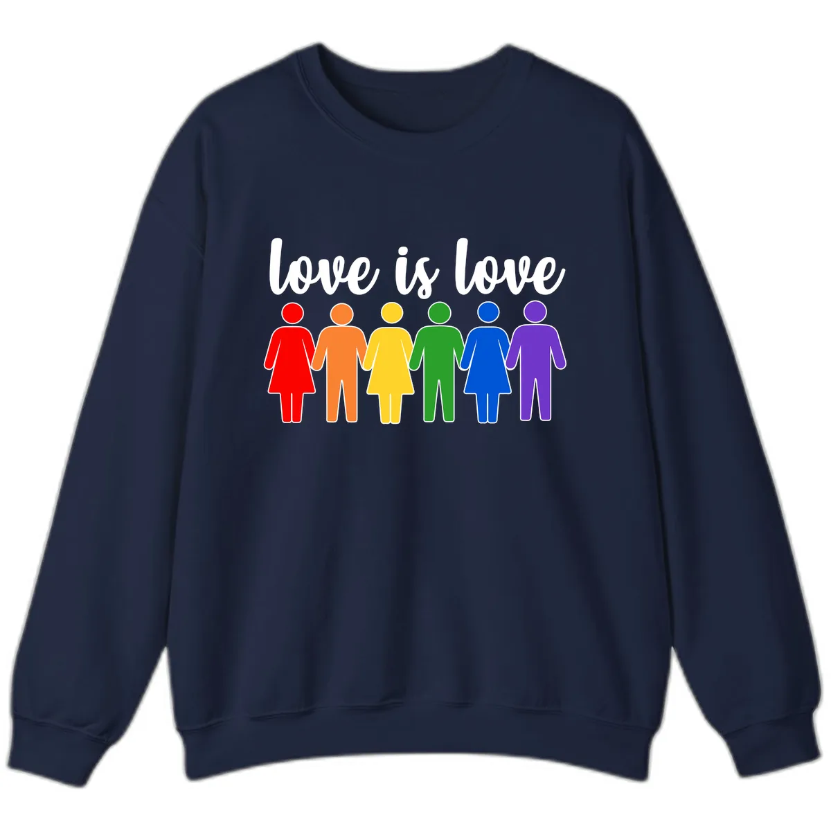 Love Is Love Rainbow Unity Sweatshirt in Navy
