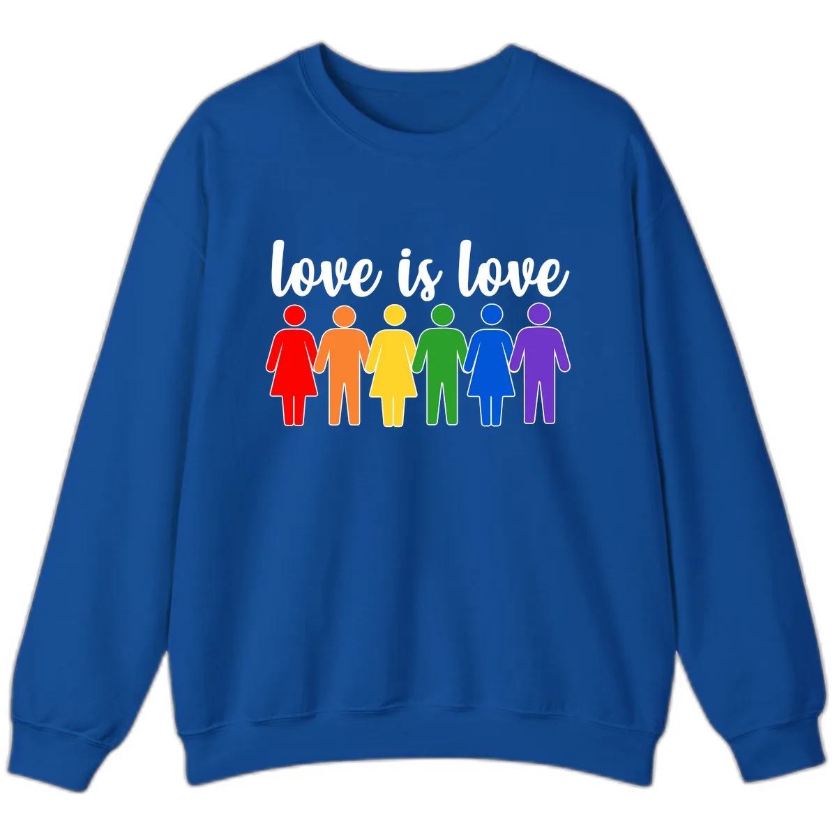 Love Is Love Rainbow Unity Sweatshirt in Royal