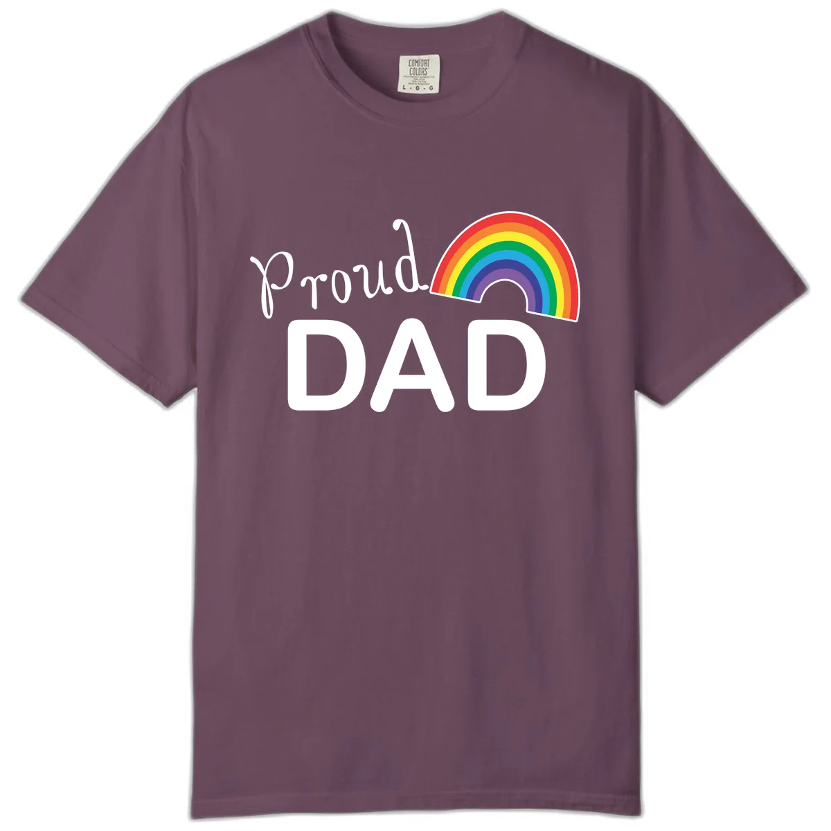 Proud Dad Rainbow Comfort Color in Berry