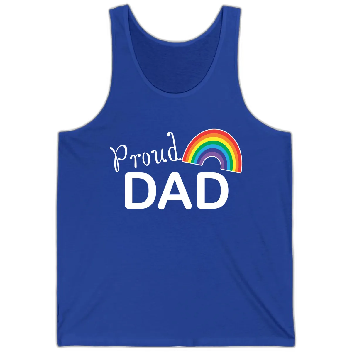 Proud Dad Rainbow Tank in True Royal