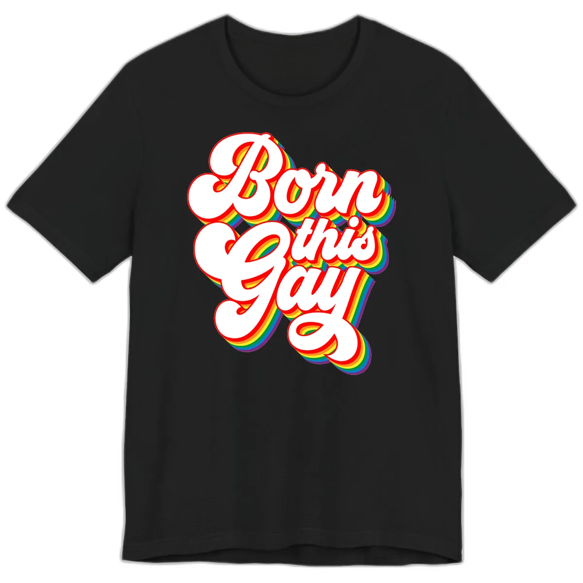 Born This Gay Pride Design Premium T-Shirt in Black