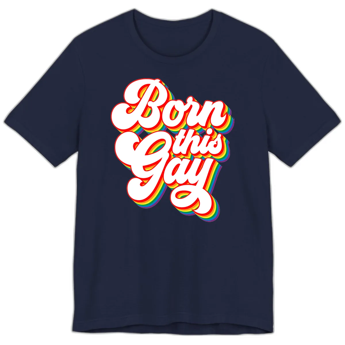Born This Gay Pride Design Premium T-Shirt in Navy