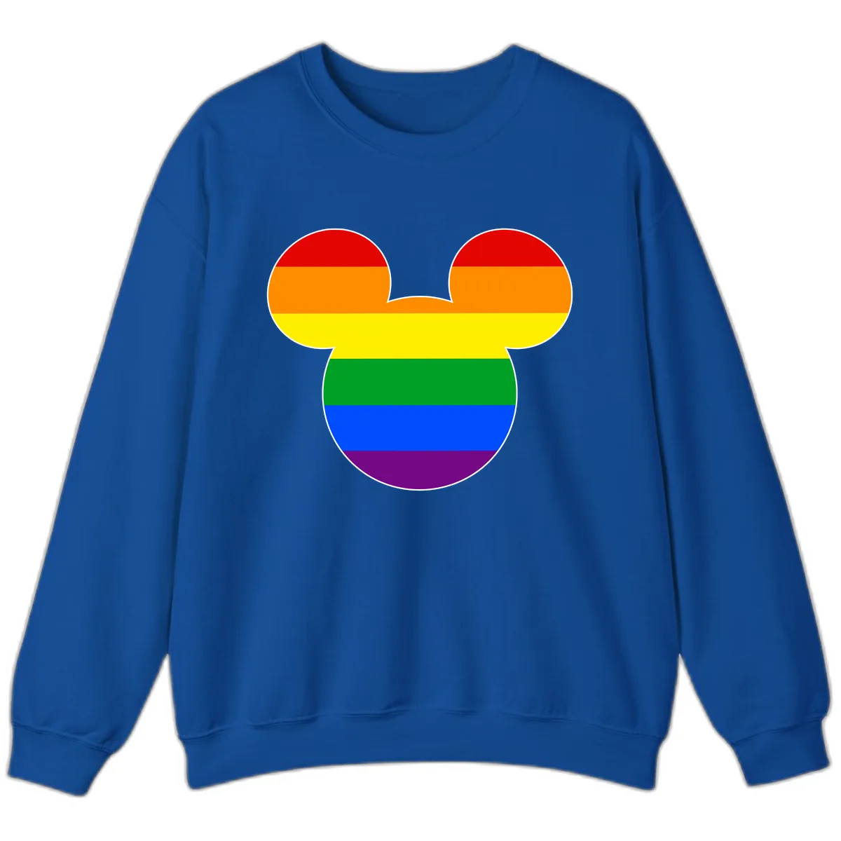 Rainbow Pride Mouse Ears Sweatshirt in Royal