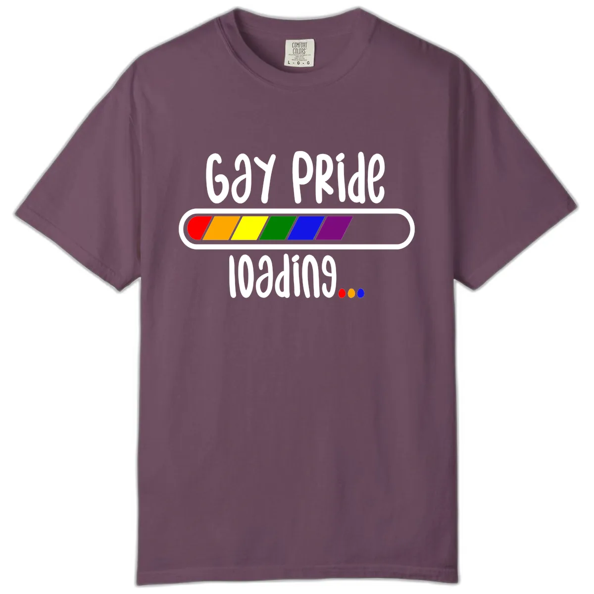 Gay Pride Loading Bar Comfort Color in Berry