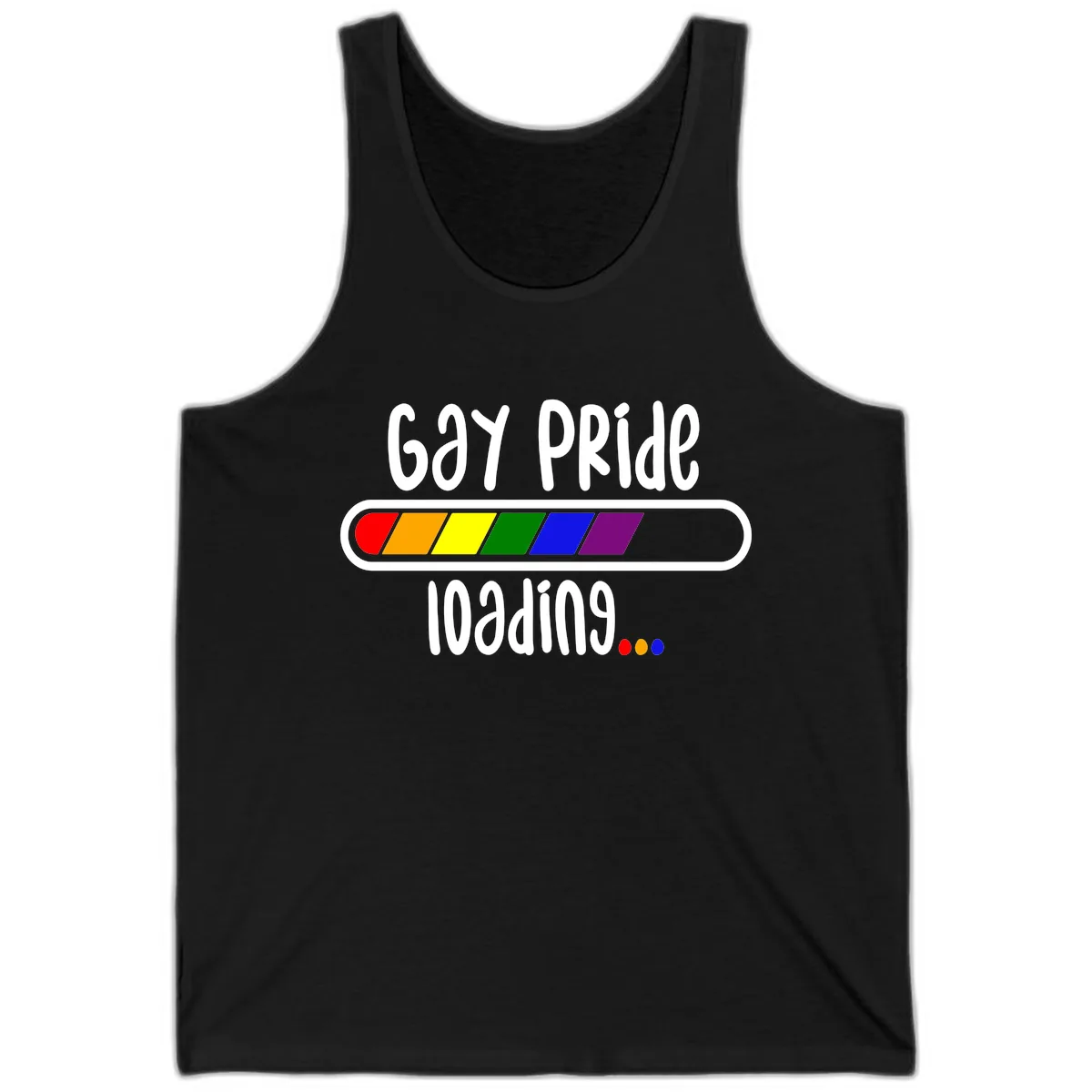 Gay Pride Loading Bar Tank in Black