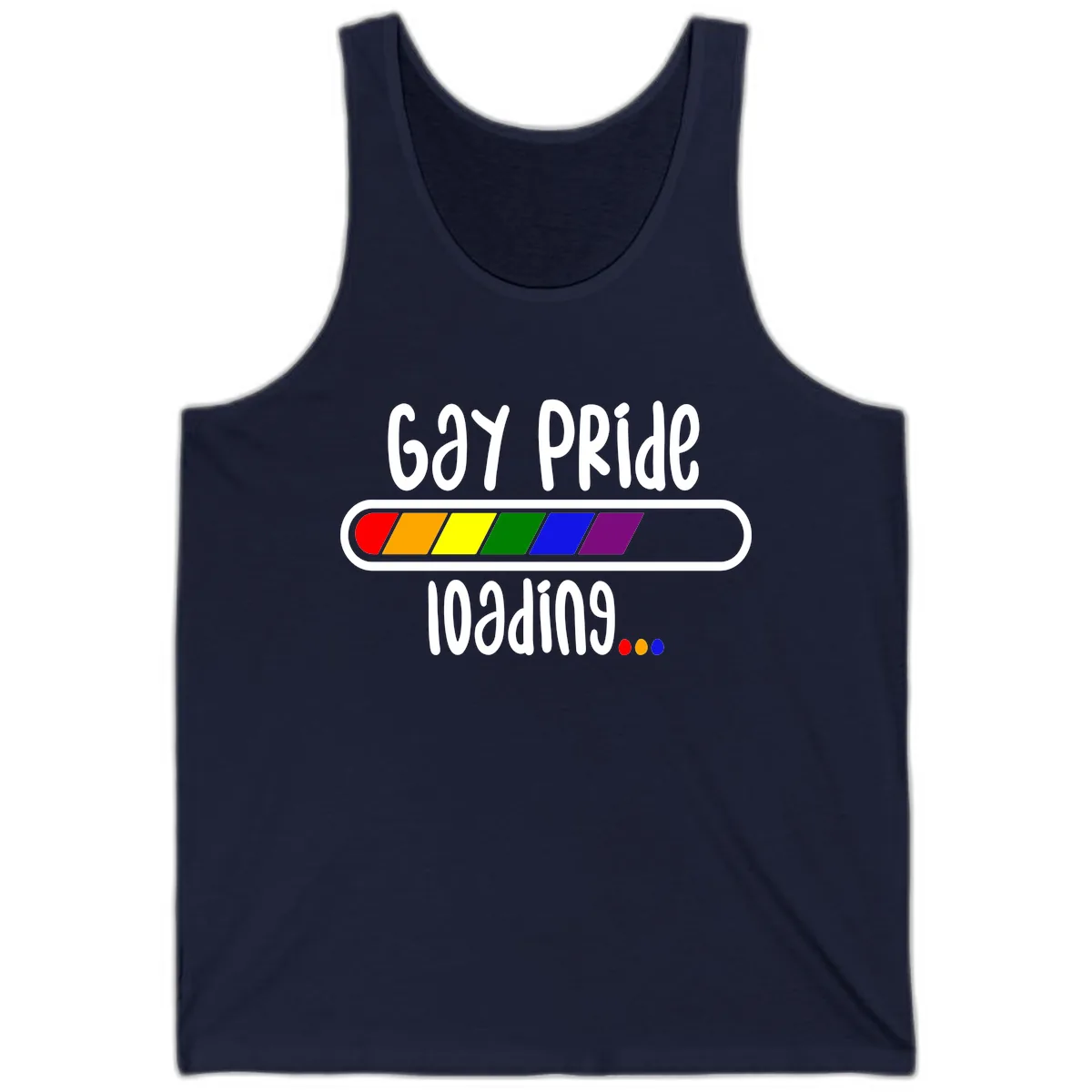 Gay Pride Loading Bar Tank in Navy