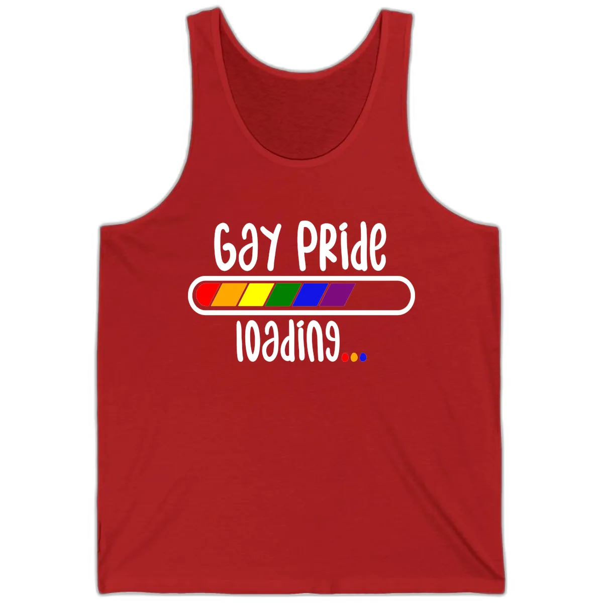 Gay Pride Loading Bar Tank in Red