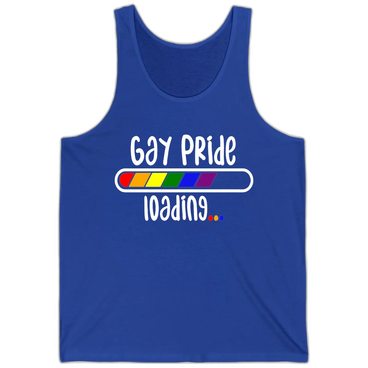 Gay Pride Loading Bar Tank in True Royal