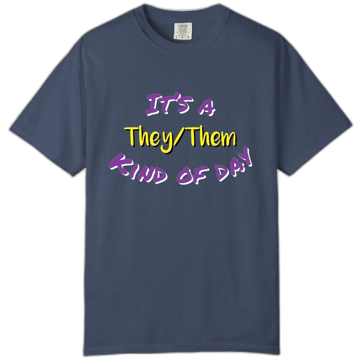 It's A They Them Study of Pride Comfort Color in Midnight