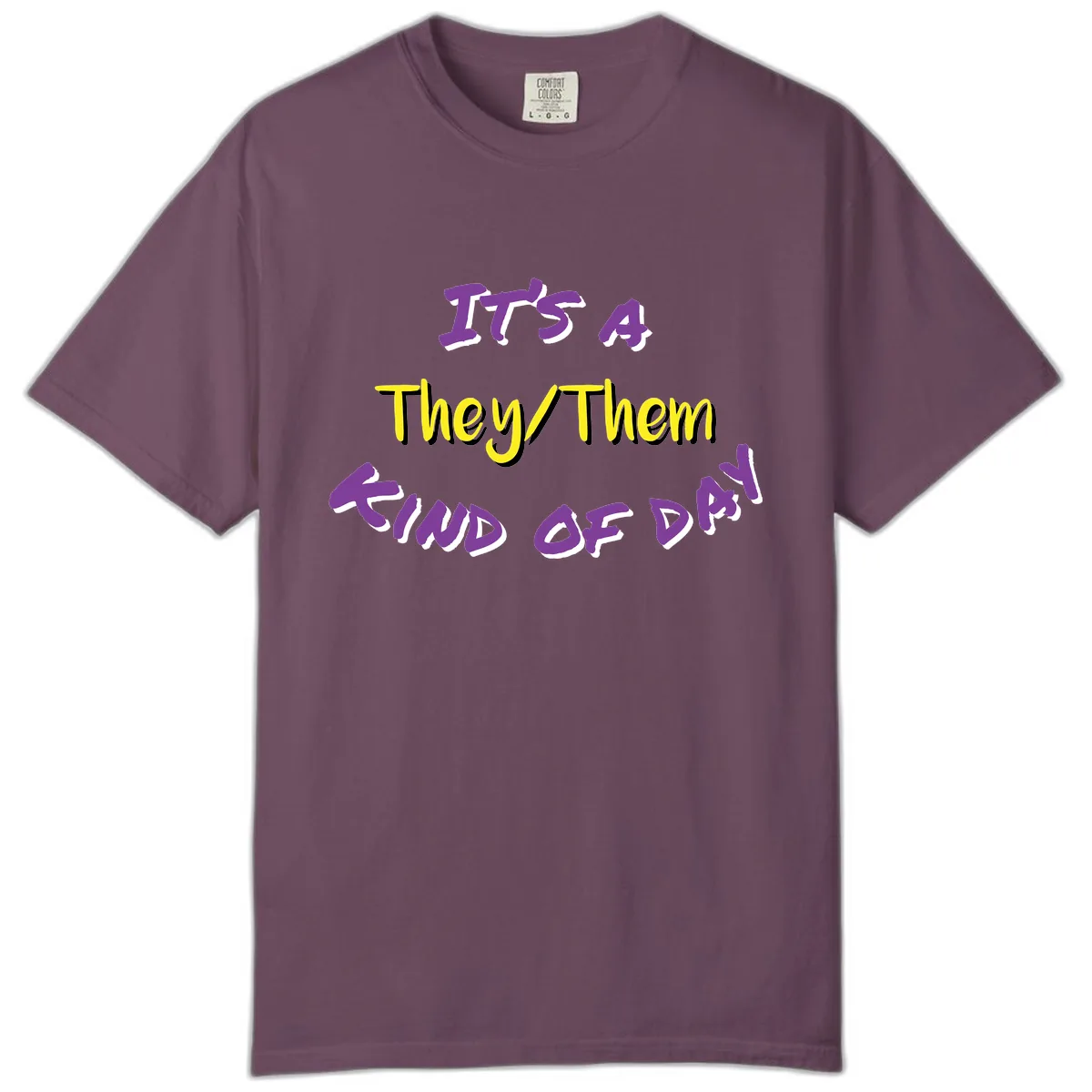 It's A They Them Study of Pride Comfort Color in Berry