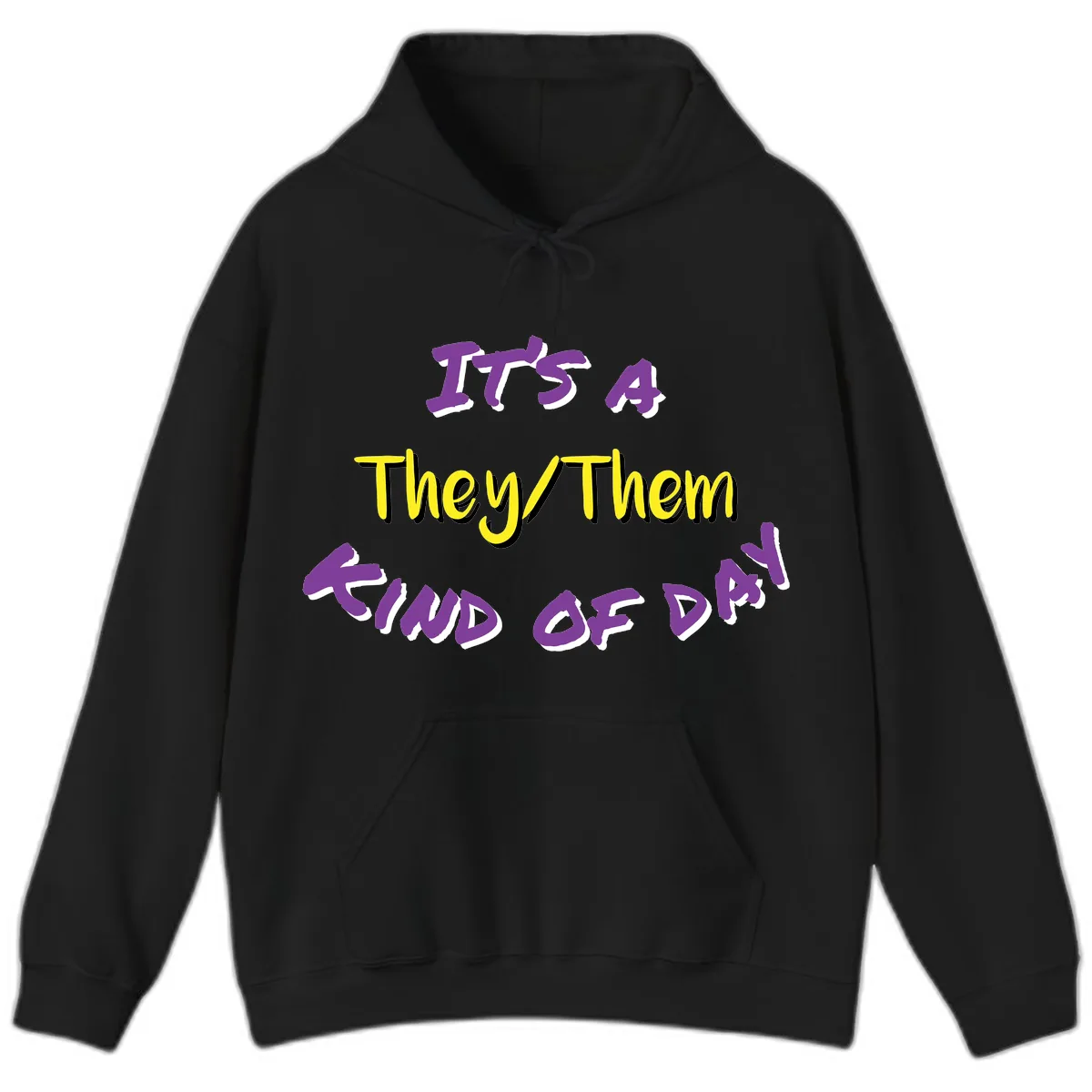 It's A They Them Study of Pride Hoodie in Black