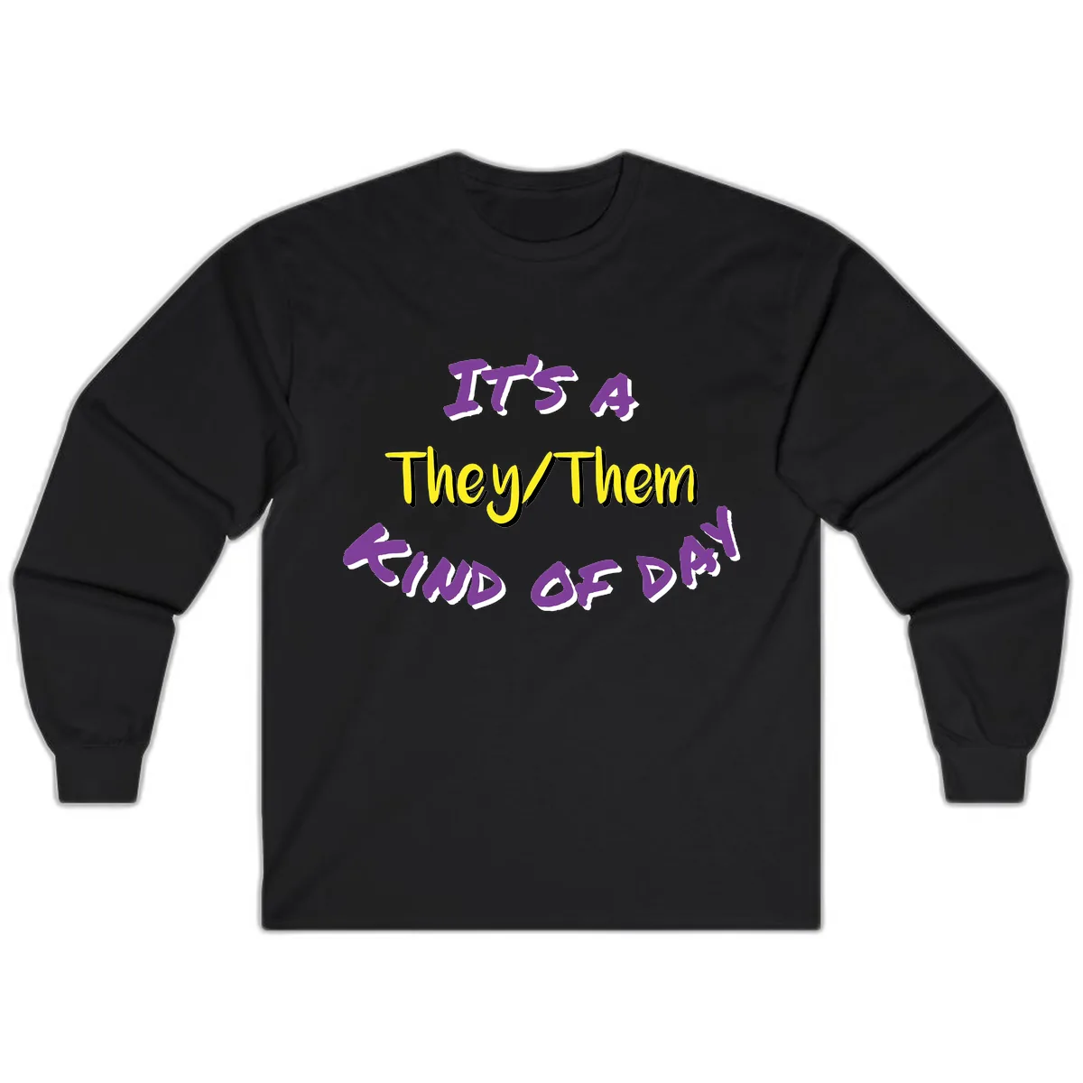 It's A They Them Study of Pride Long Sleeve in Black