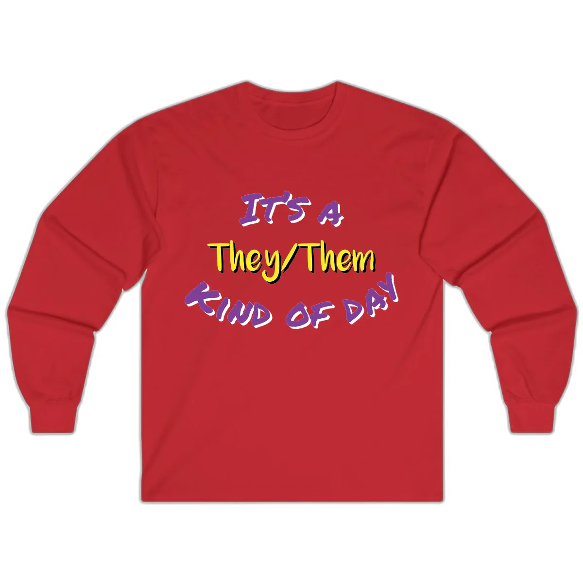 It's A They Them Study of Pride Long Sleeve in Red