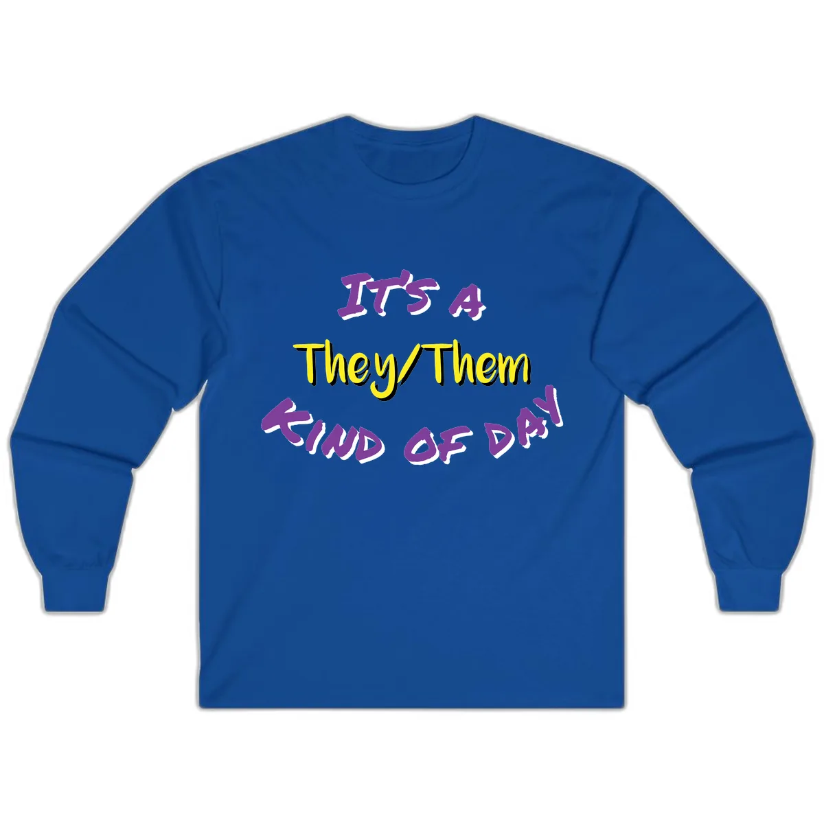 It's A They Them Study of Pride Long Sleeve in Royal