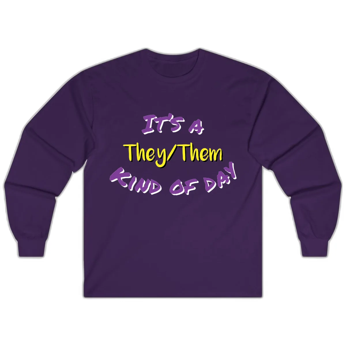 It's A They Them Study of Pride Long Sleeve in Purple