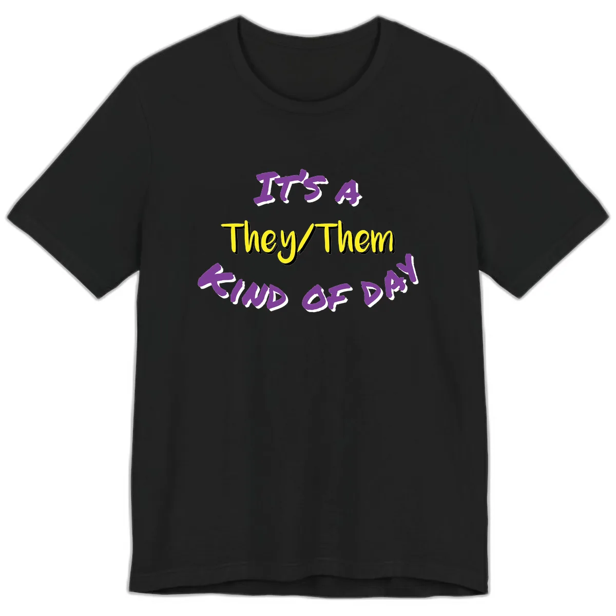 It's A They Them Study of Pride Premium T-Shirt in Black