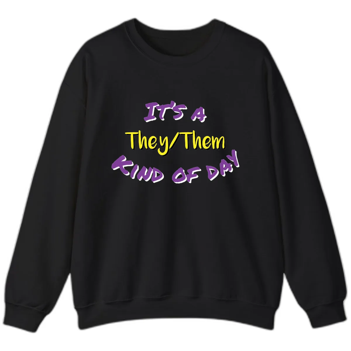 It's A They Them Study of Pride Sweatshirt in Black