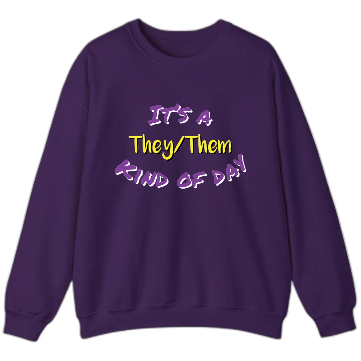 It's A They Them Study of Pride Sweatshirt in Purple