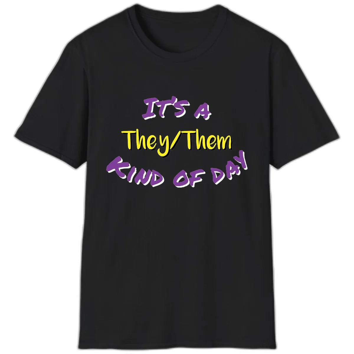 It's A They Them Study of Pride T-Shirt in Black