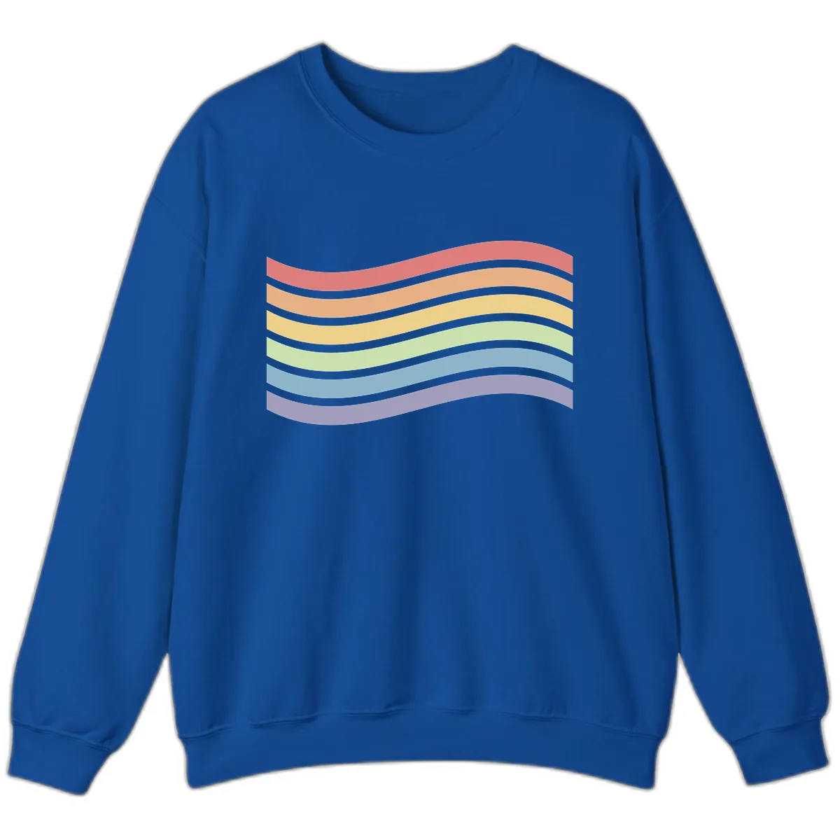 Rainbow Waves Pride Sweatshirt in Royal