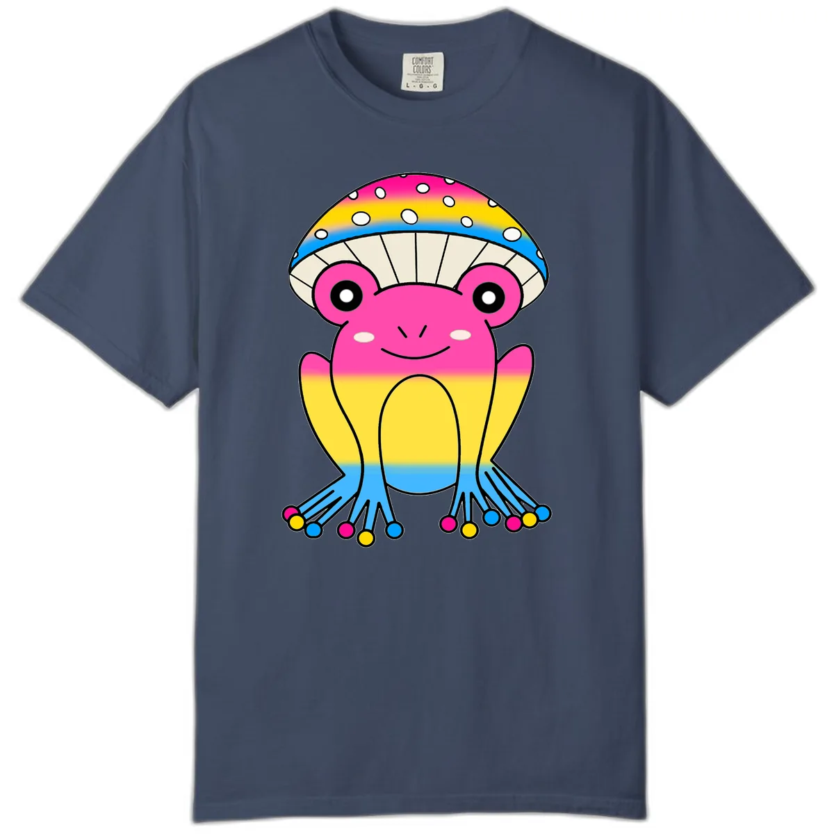 Rainbow Pride Jellyfish Comfort Color in Midnight