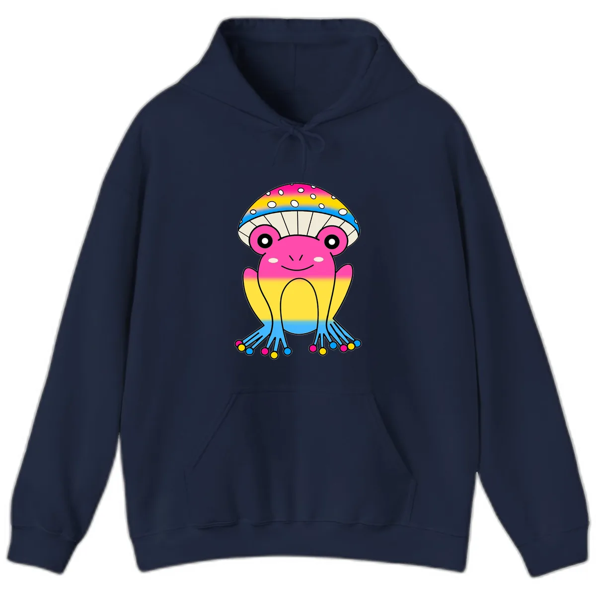 Rainbow Pride Jellyfish Hoodie in Navy