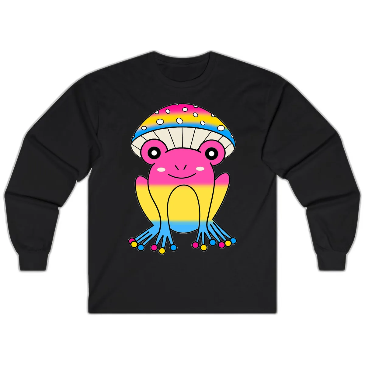 Rainbow Pride Jellyfish Long Sleeve in Black