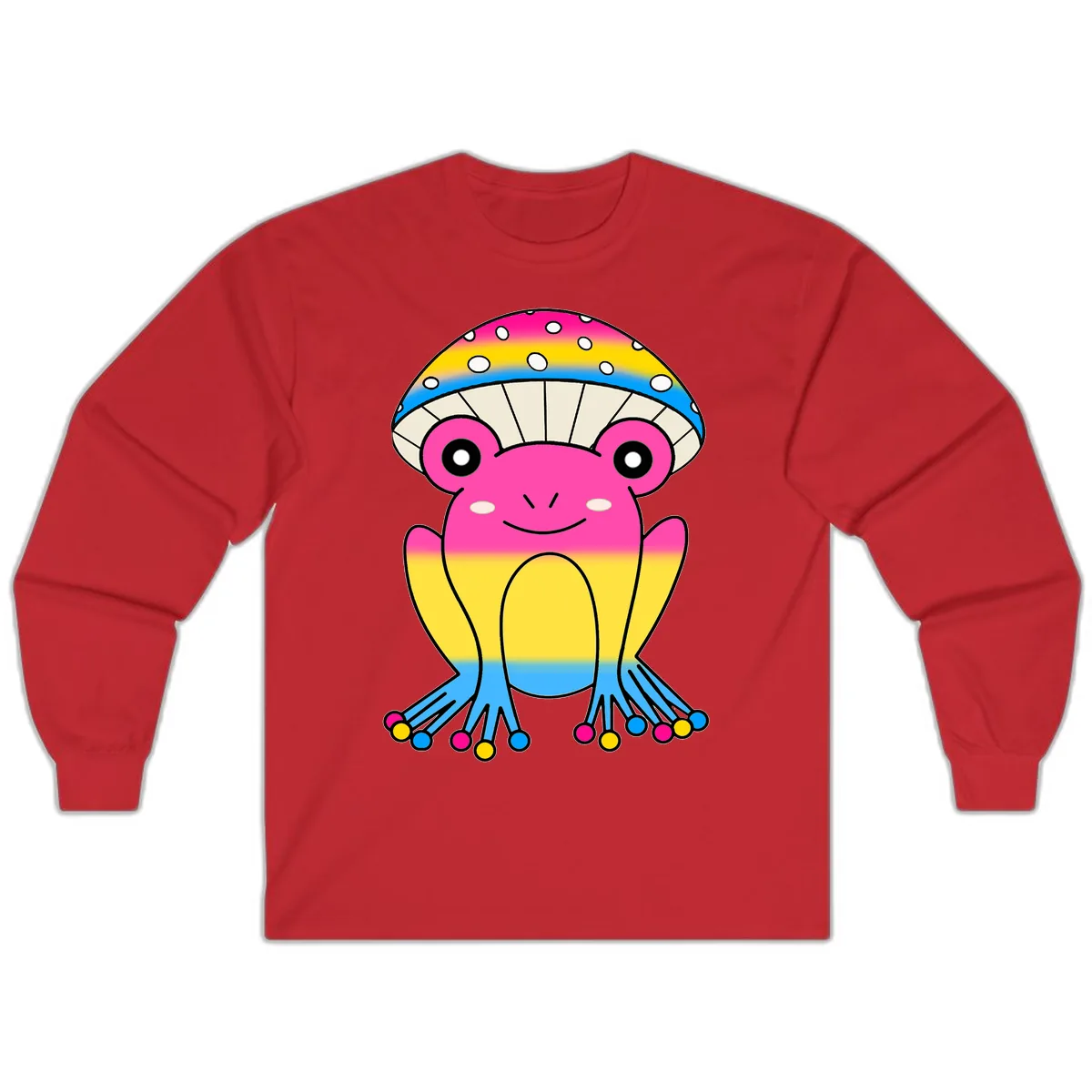 Rainbow Pride Jellyfish Long Sleeve in Red
