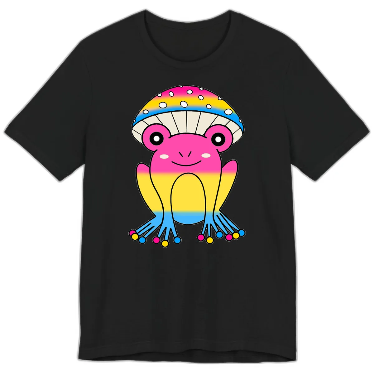 Rainbow Pride Jellyfish Premium T-Shirt in Black